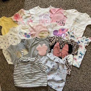 45 piece toddler girl clothing bundle. Size 12-18 months